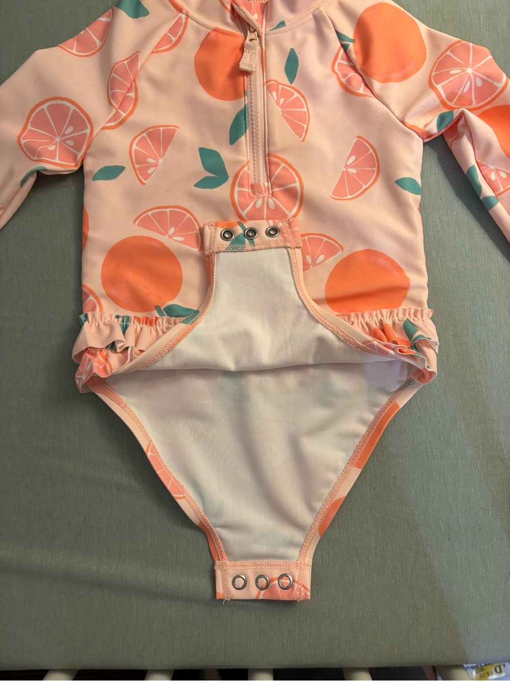 Carters Tangerine Swimsuit - One piece Rashguard - Picture 4 of 4